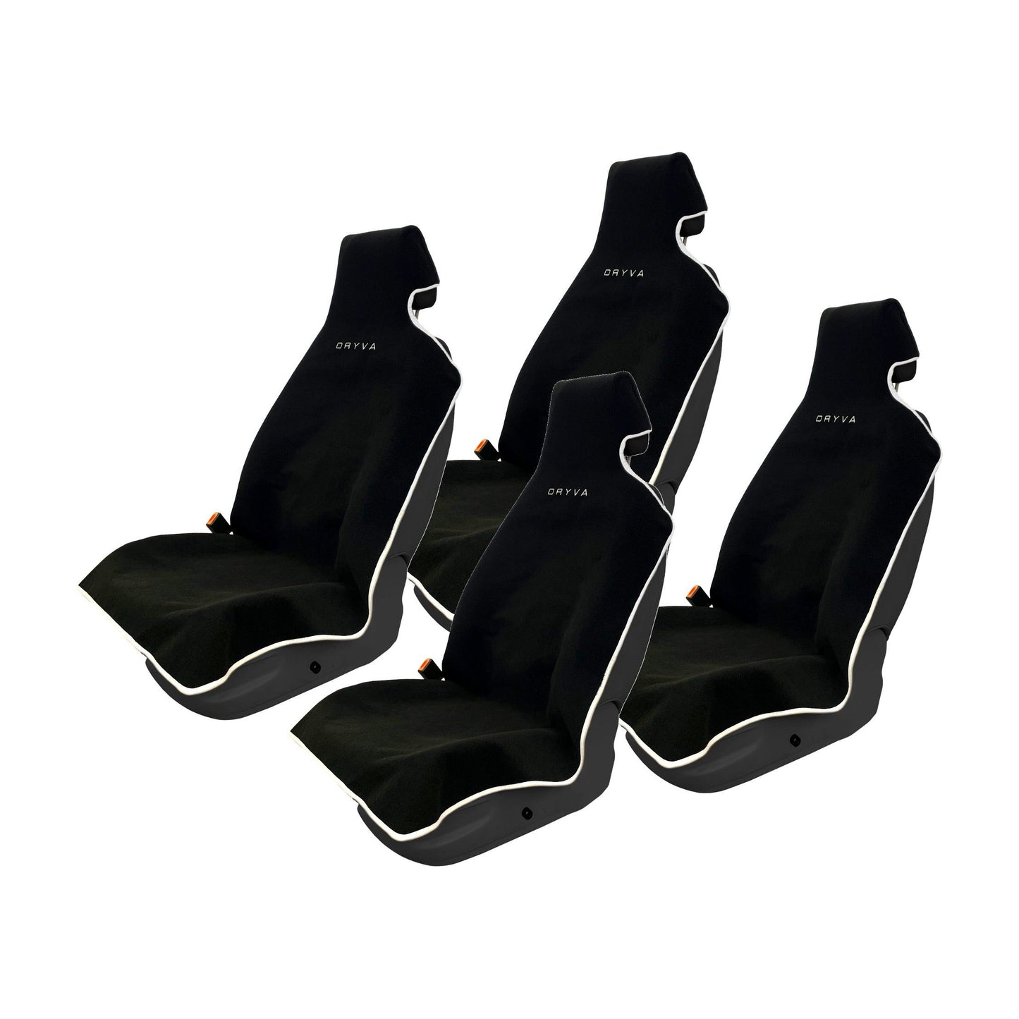 DryvaSeat Car Seat Cover - 4 Pack - Black